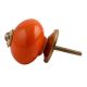 Orange Round Golden Fitting Ceramic Knob